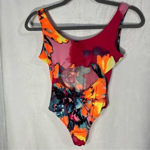 Good Time Multicolor Thong Bathing Suit‎ Size Medium